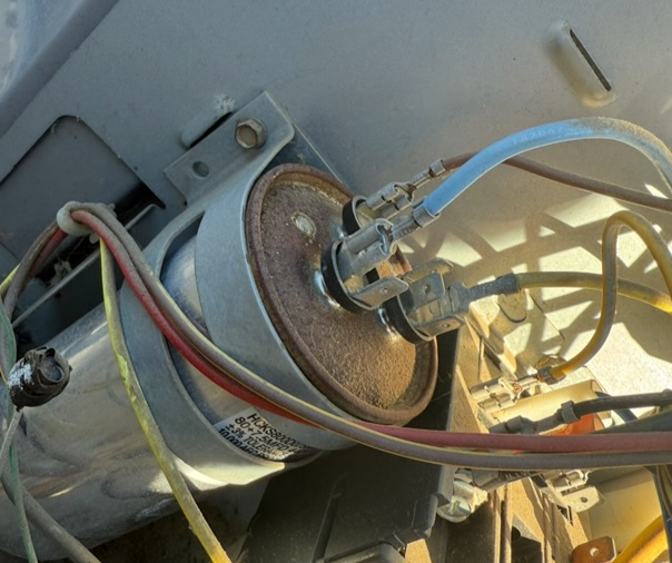 HVAC repair work in progress